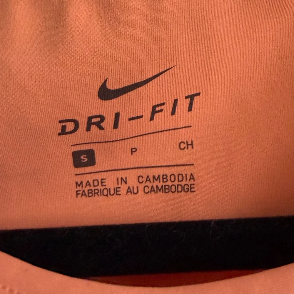 Nike Orange Crop Tank with Pink Accents